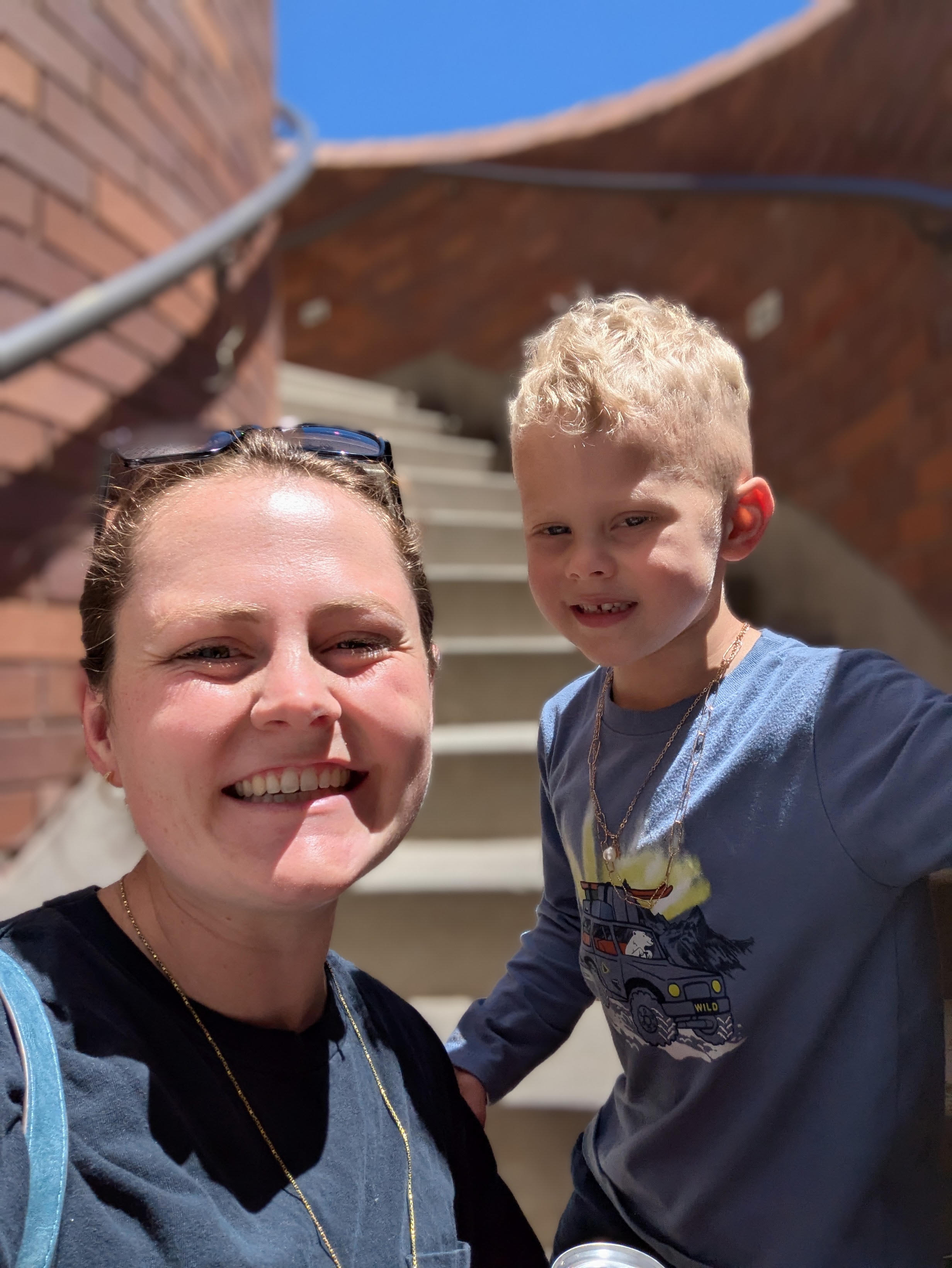 Jenna Heckel, Verafy Academy Principal, with her son Tayden.